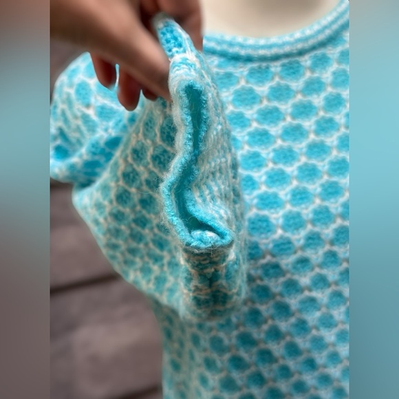 Lilly Pulitzer Wool Blend Corabella Turquoise Shore Sweater Women’s XS Preppy - Picture 6 of 15